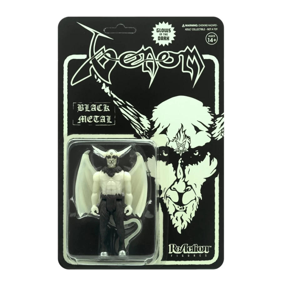 Super7 Venom Glow in The Dark Black Metal Reaction Figure Collectible