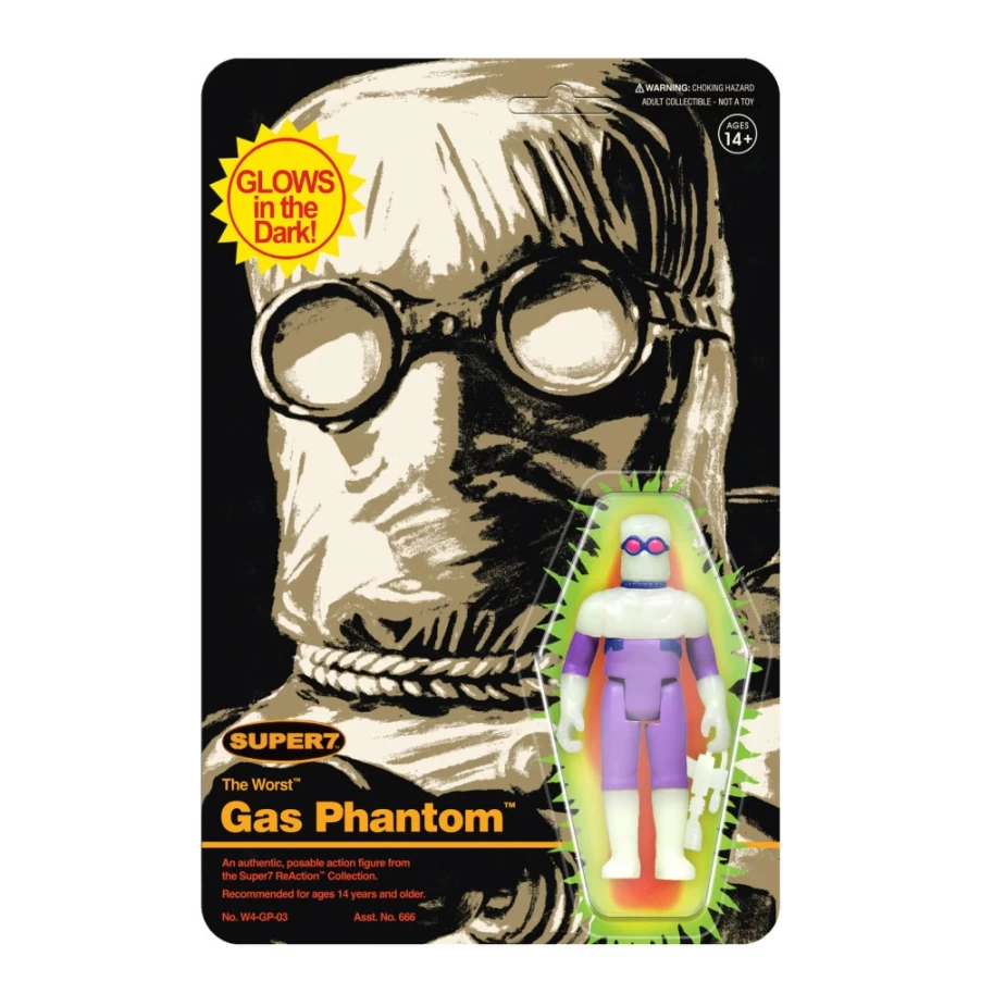 Super7 The Worst Reaction Wave 1 - Gas Phantom Glow in The Dark Monster Action Figure
