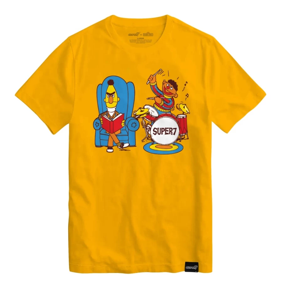 Super7 Sesame Street Bert & Ernie Graphic T-Shirt - Official Licensed Tee