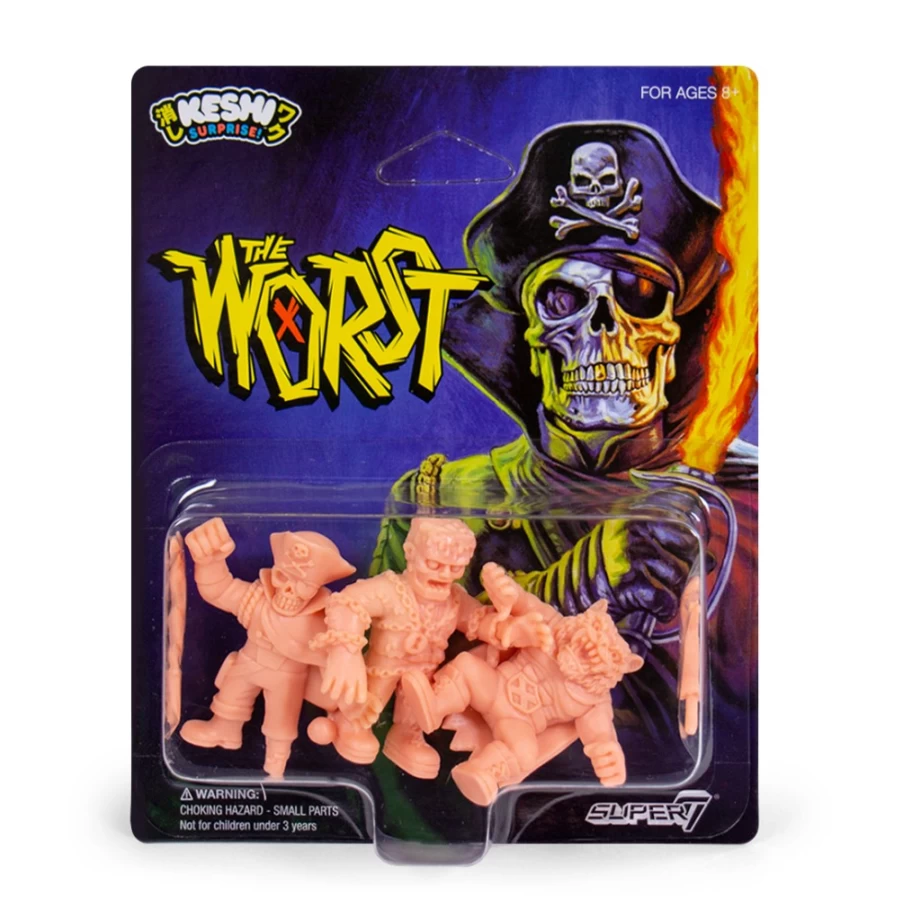 Super7 The Worst Keshi Pack A - Red Tiger, Captain Deadstar & Frankenghost Collectible Figures