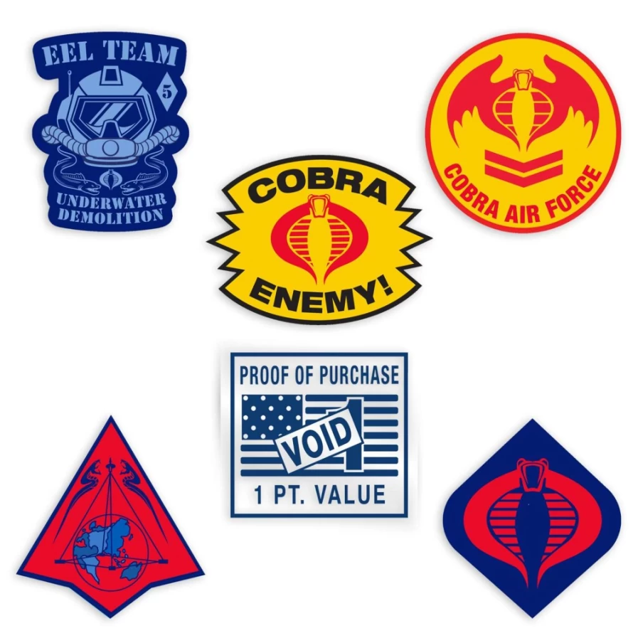 Super7 G.I. Joe Cobra Die-Cut Sticker Set with Header Card - Official Collectible Stickers