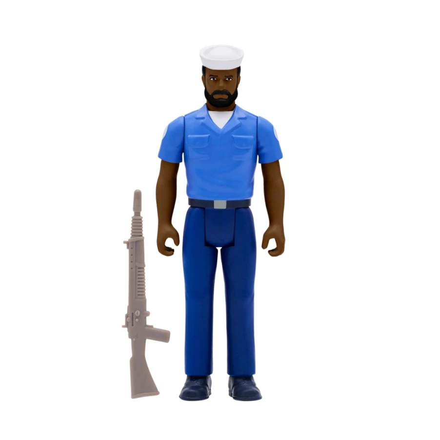 Super7 G.I. Joe Reaction Series 2 Action Figure - Blueshirt Trooper (Brown Beard)