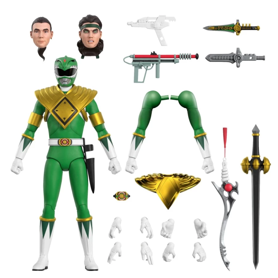 Super7 Mighty Morphin Power Rangers Ultimates Wave 1 Green Ranger Action Figure Collectible