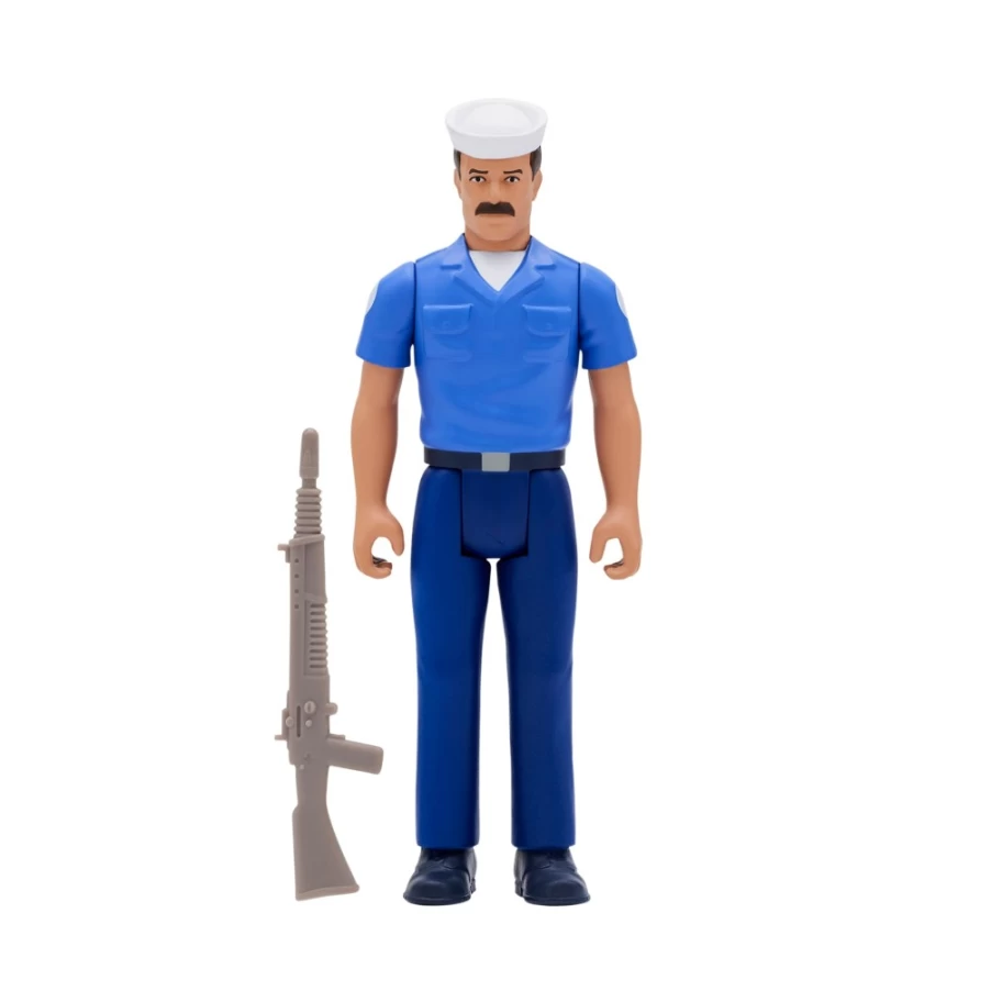 Super7 G.I. Joe Reaction Figures Wave 2 - Cobra Blueshirt Trooper (Tan Mustache Version) Action Figure