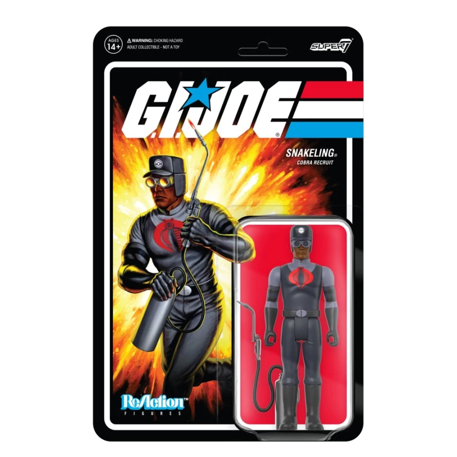 Super7 G.I. Joe Reaction Figures Wave 3 - Cobra Snakeling Factory Worker Action Figure (Brown)