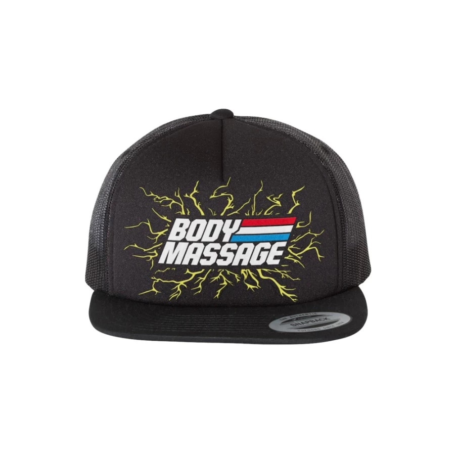 Super7 G.I. Joe Retro Trucker Hat with Body Massage PSA Design - Vintage Collectible Snapback Cap