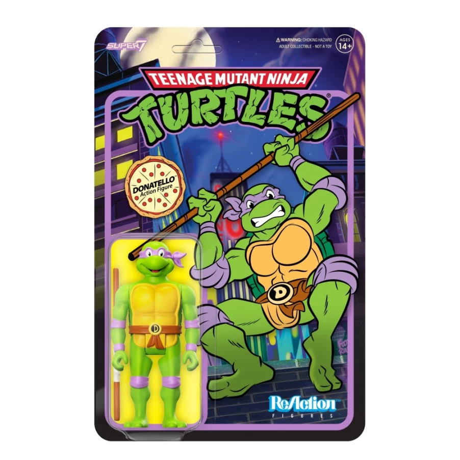 Super7 Teenage Mutant Ninja Turtles Donatello Reaction Wave 7 Action Figure - Classic Toon Series