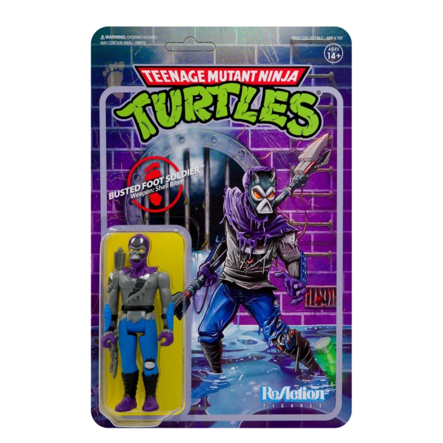 Super7 Teenage Mutant Ninja Turtles Reaction Figure Wave 3 - Foot Soldier Action Figure (Damaged Variant)