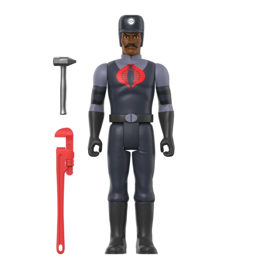 Super7 G.I. Joe Reaction Figures Wave 3 - Cobra Snakeling Factory Worker Action Figure (Brown Mustache Variant)