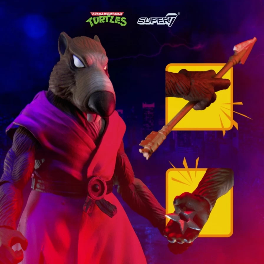 Super7 Teenage Mutant Ninja Turtles Ultimates Wave 1 Splinter Action Figure Version 2
