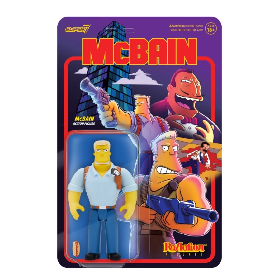 Super7 The Simpsons Reaction Wave 1 McFarlane McBain Action Figure