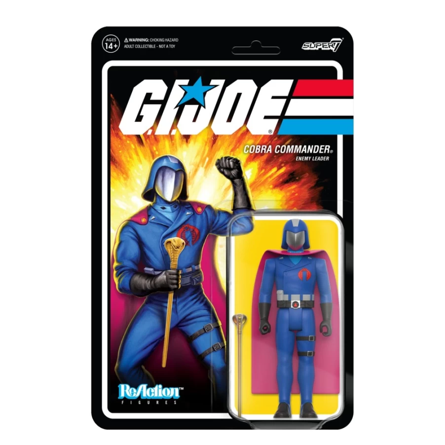 Super7 G.I. Joe Reaction Wave 4 Cobra Commander Action Figure with Cape & Scepter