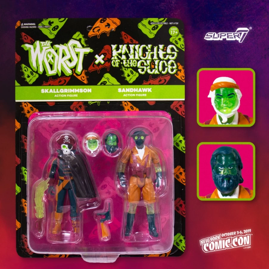 Super7 Reaction Figures 2-Pack: The Worst (Wave 2) & Knights of The Slice Collectible Action Figures