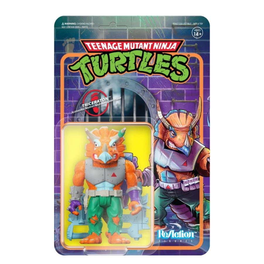 Super7 Teenage Mutant Ninja Turtles Reaction Wave 6 Action Figure - Triceraton Collectible Toy
