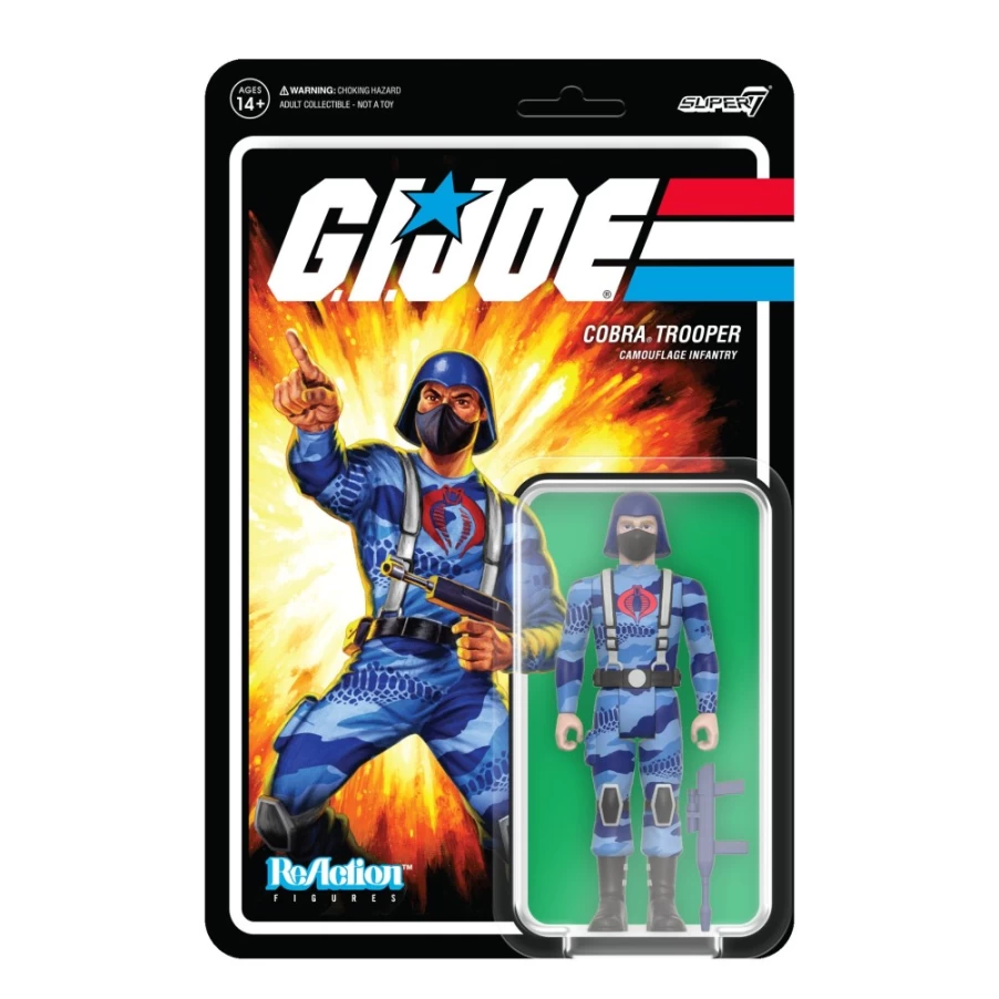 Super7 G.I. Joe Reaction Wave 5 Cobra Trooper Camouflage Infantry Action Figure