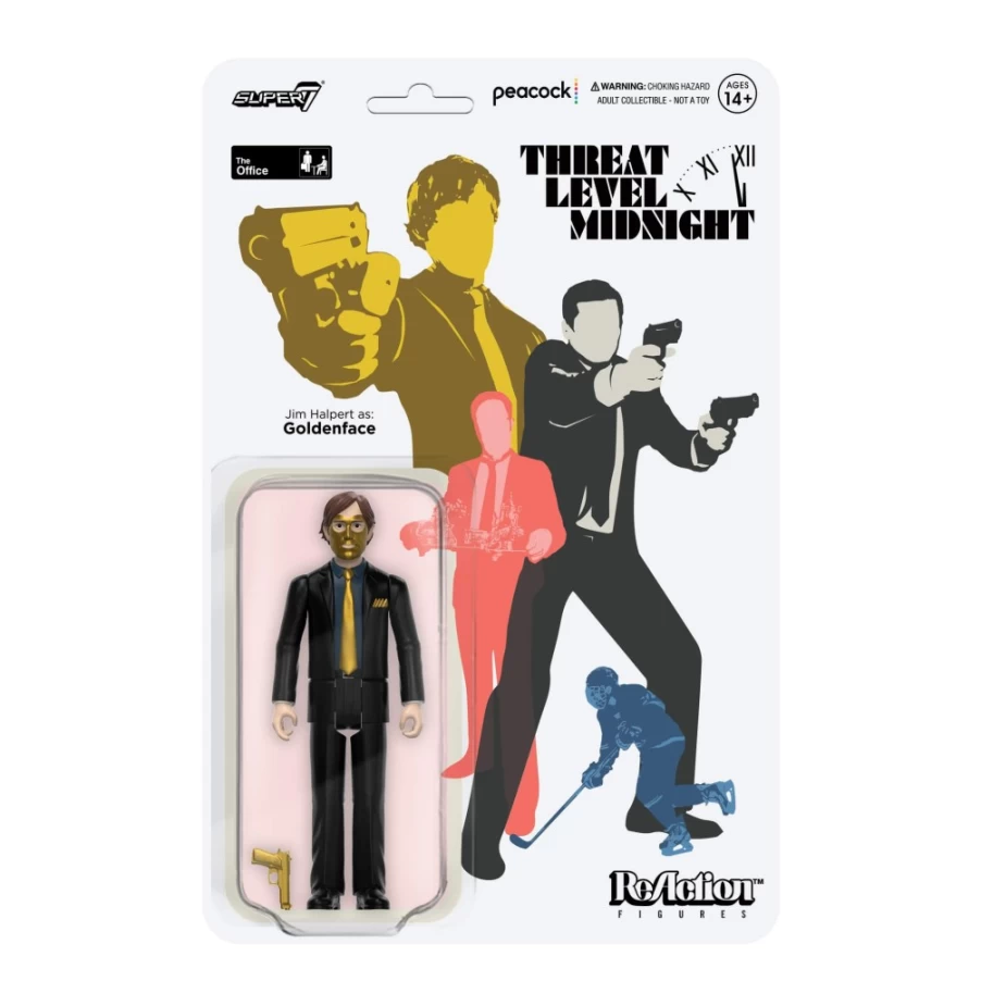Super7 The Office Reaction Figures Wave 1 - Jim Halpert as Goldenface Collectible Toy
