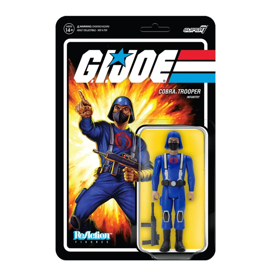 Super7 G.I. Joe Reaction Figures Wave 1 - Cobra Trooper H-Back (Tan) 3.75-Inch Collectible Action Figure