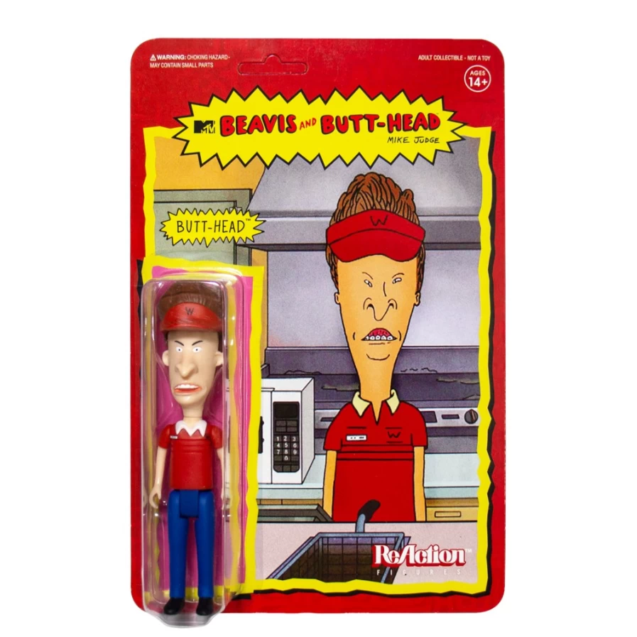 Super7 Beavis And Butt-Head Reaction Figure - Burger World Butt-Head Collectible Toy