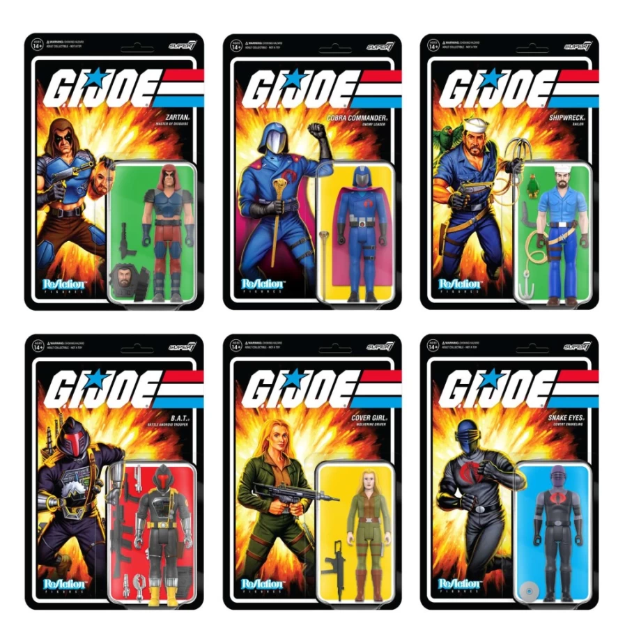 Super7 G.I. Joe Reaction Figures Wave 4 - Complete 6-Pack Action Figure Set
