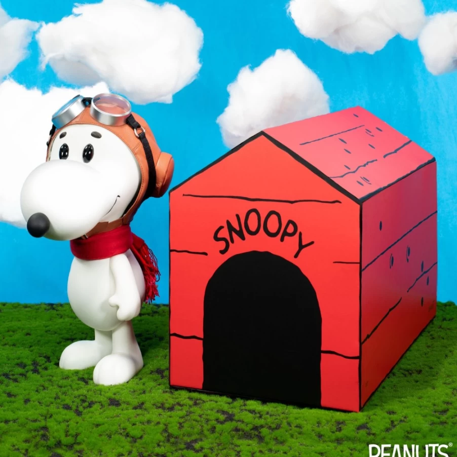 Super7 Snoopy Flying Ace Peanuts Vinyl Figure - Supersize Collectible in Doghouse Box