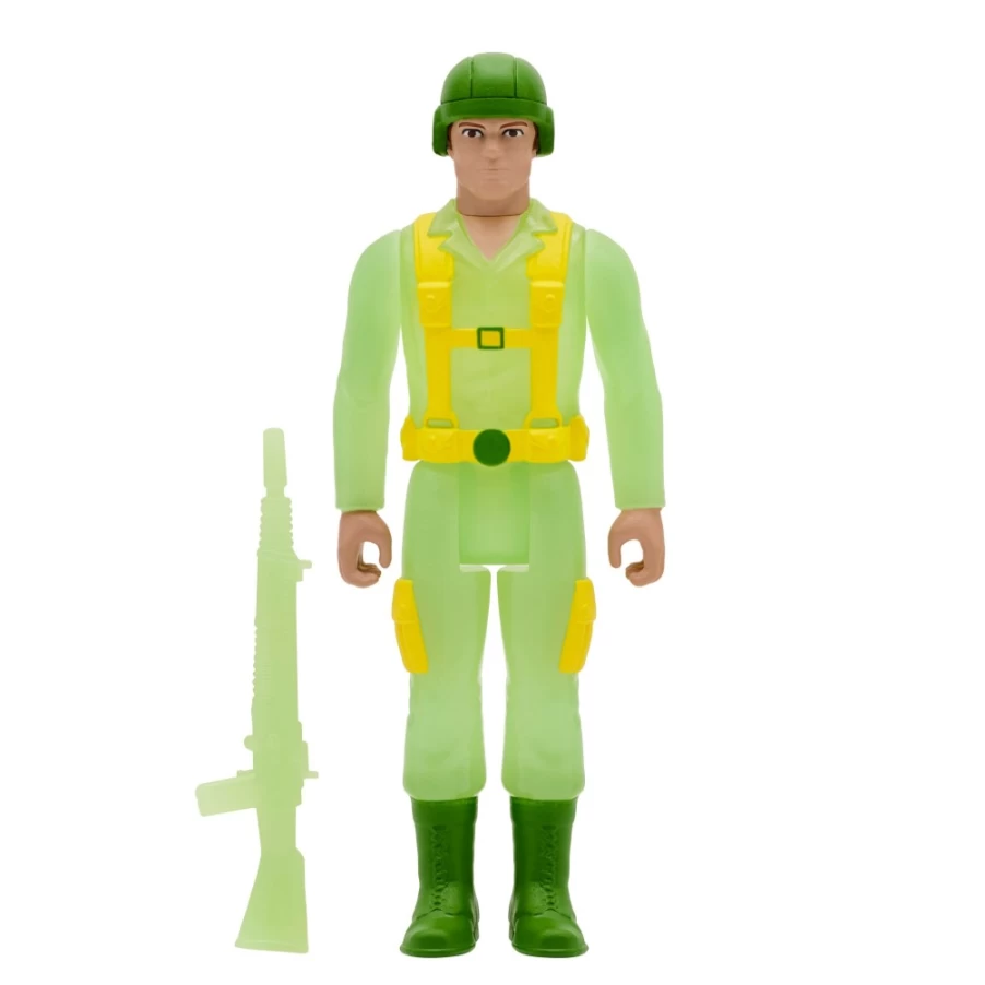 Super7 G.I. Joe Reaction Figures Wave 1B - Greenshirt Glow Patrol Action Figure (Glow in The Dark)