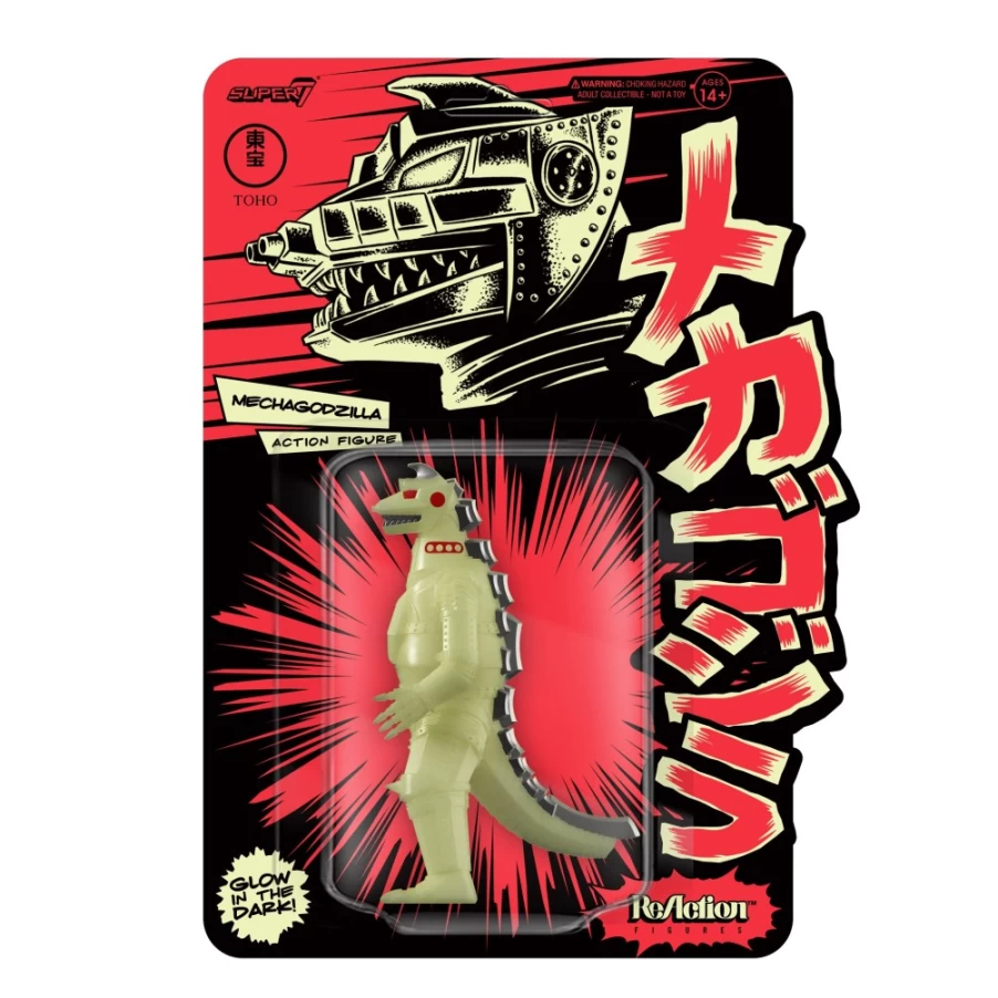 Super7 Reaction Figure Wave 1 - Mechagodzilla Glow in The Dark Collectible Toy