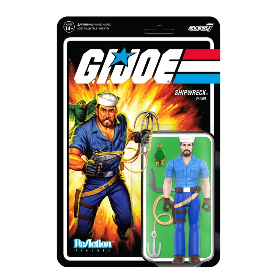 Super7 G.I. Joe Reaction Wave 4 Shipwreck Action Figure Collectible Toy