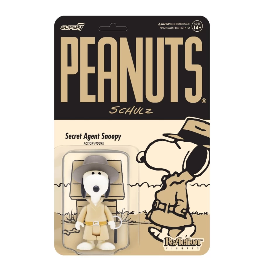 Super7 Secret Agent Snoopy Action Figure - Peanuts Wave 5 Collectible