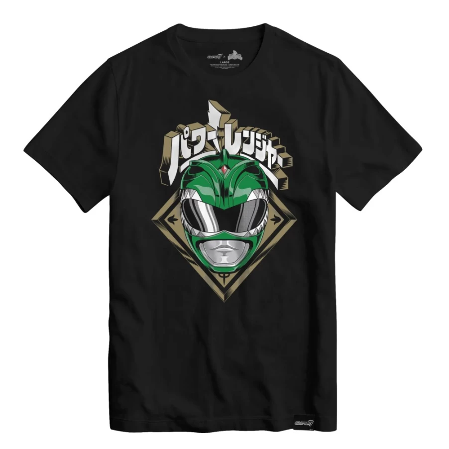 Super7 Mighty Morphin Power Rangers Green Ranger Helmet Graphic T-Shirt for Men & Women