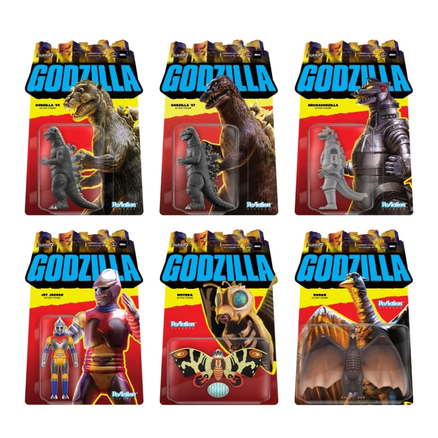 Super7 Reaction Toho Wave 1 Action Figure Set - 6-Piece Collectible Series