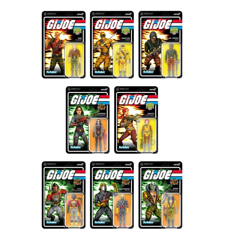 Super7 G.I. Joe Reaction Figures Wave 6 - Tiger Force & Python Patrol 8-Pack Action Figure Set