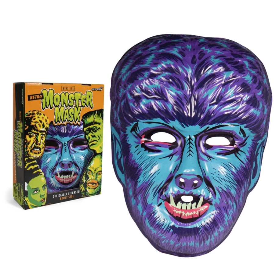 Super7 Universal Monsters Wolfman Blue Mask - Collectible Horror Character Face Cover