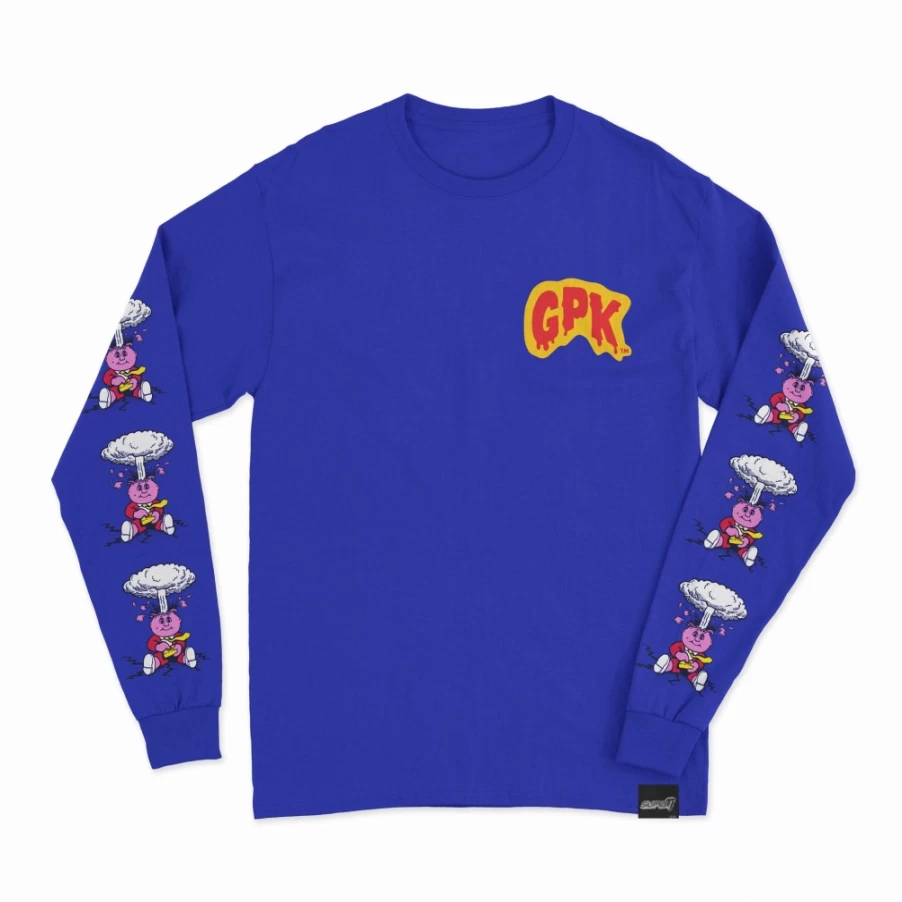 Super7 Garbage Pail Kids Adam Bomb Graphic Long Sleeve T-Shirt for Adults