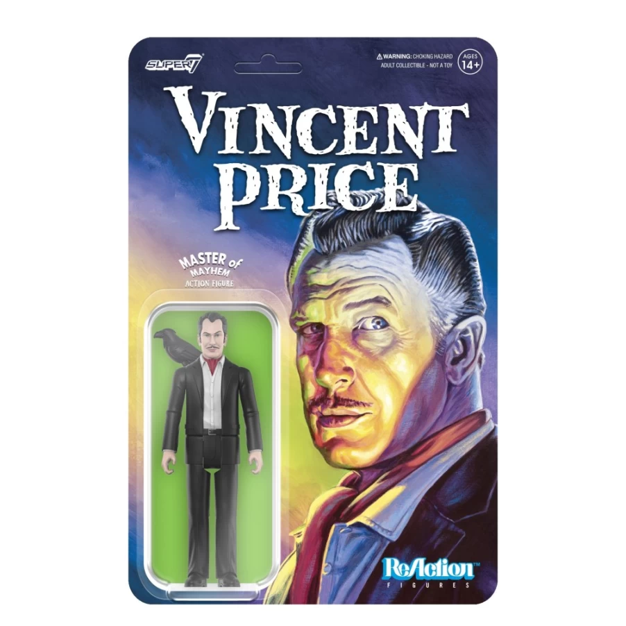 Super7 Vincent Price Reaction Wave 1 Action Figure with Ascot Collectible Toy