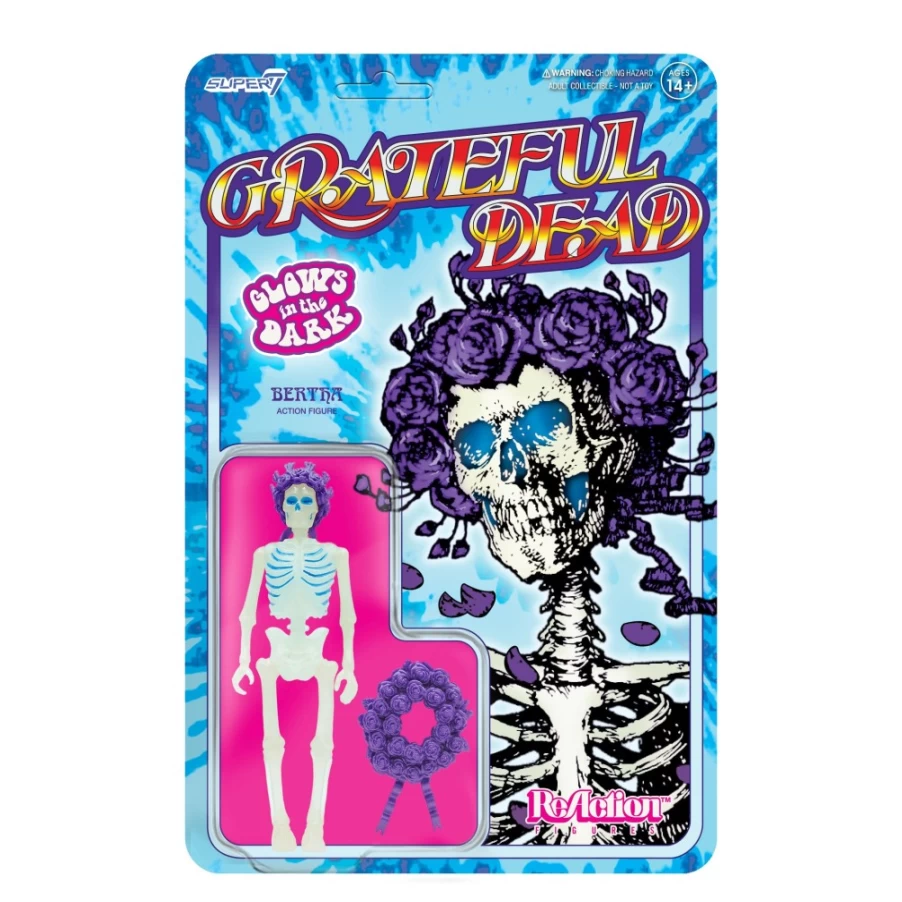 Super7 Grateful Dead Bertha Glow in The Dark Reaction Figure - Collectible Toy