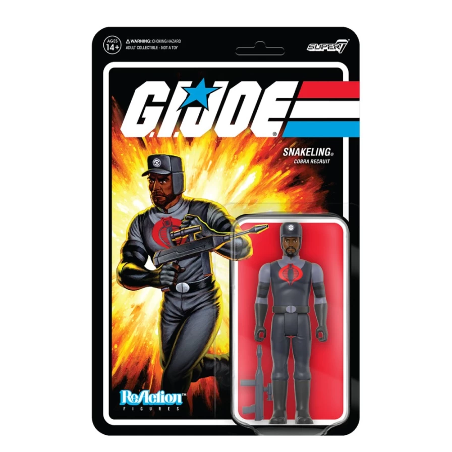 Super7 G.I. Joe Reaction Figures Wave 3 - Cobra Snakeling Factory Worker Action Figure (Brown Beard)
