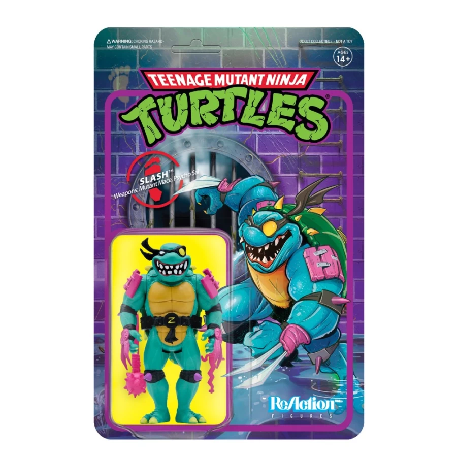 Super7 Teenage Mutant Ninja Turtles Slash Action Figure - Wave 4 Collectible TMNT Toy