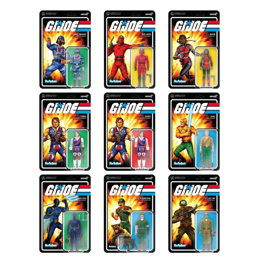 Super7 G.I. Joe Reaction Figures Wave 5 - Complete Set of 9 Collectible Action Figures