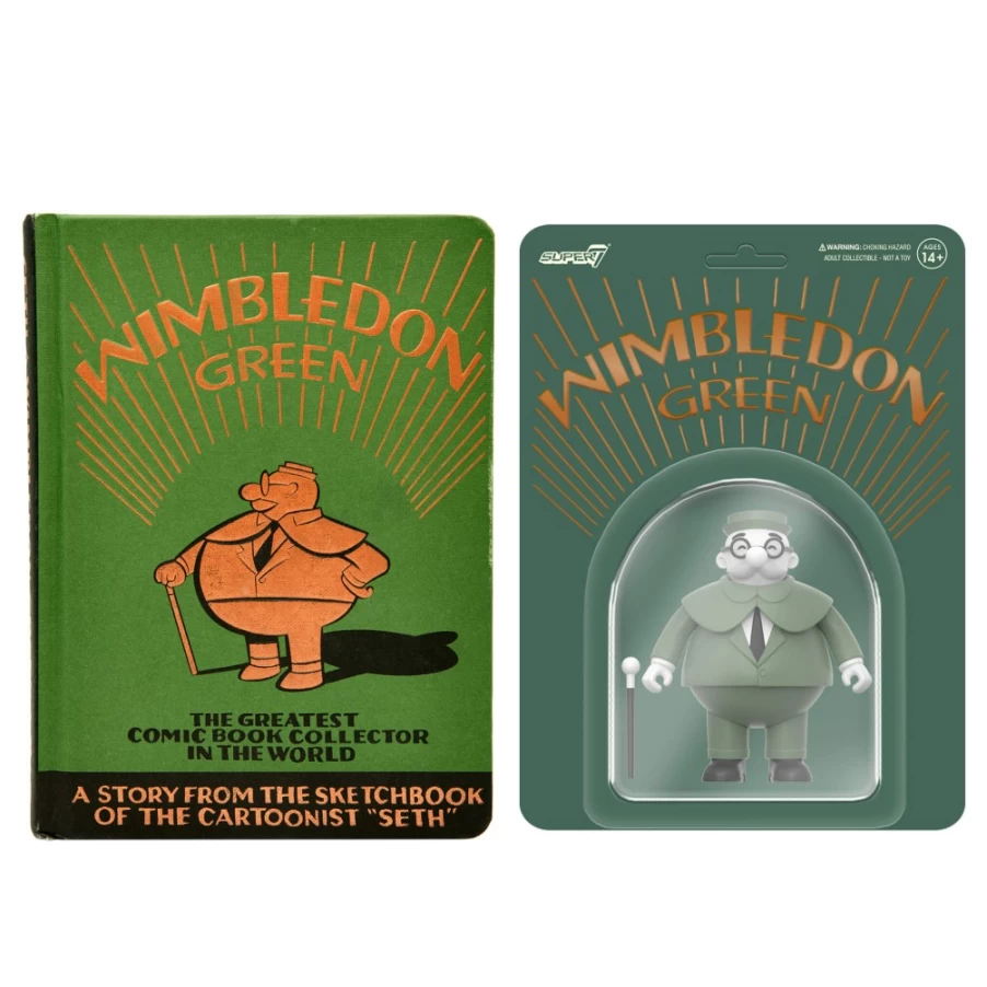 Super7 Wimbledon Green Reaction Figure Wave 1 with Book - Collectible Action Figure