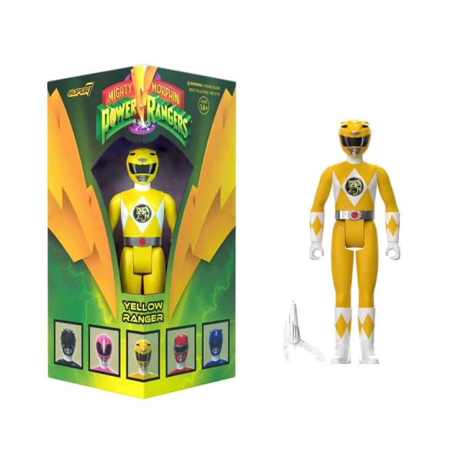 Super7 Mighty Morphin Power Rangers Yellow Ranger SDCC 2023 Exclusive Action Figure - Triangle Box Packaging