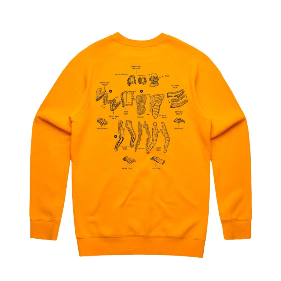 Super7 Creature Model Kit Graphic Crewneck Fleece Sweatshirt | Officially Licensed Apparel
