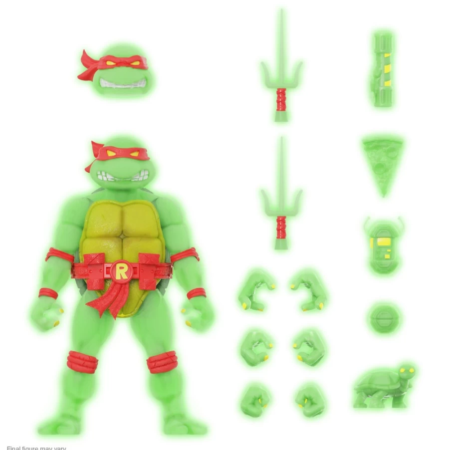 Super7 Teenage Mutant Ninja Turtles Ultimates Raphael Action Figure - Mutagen Ooze Glow Edition (Pre-Order Exclusive)