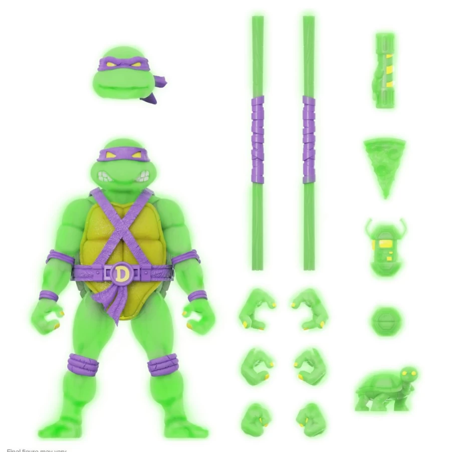 Super7 Teenage Mutant Ninja Turtles Ultimates Donatello Action Figure with Mutagen Ooze Glow Effect - Pre-Order Exclusive Collectible