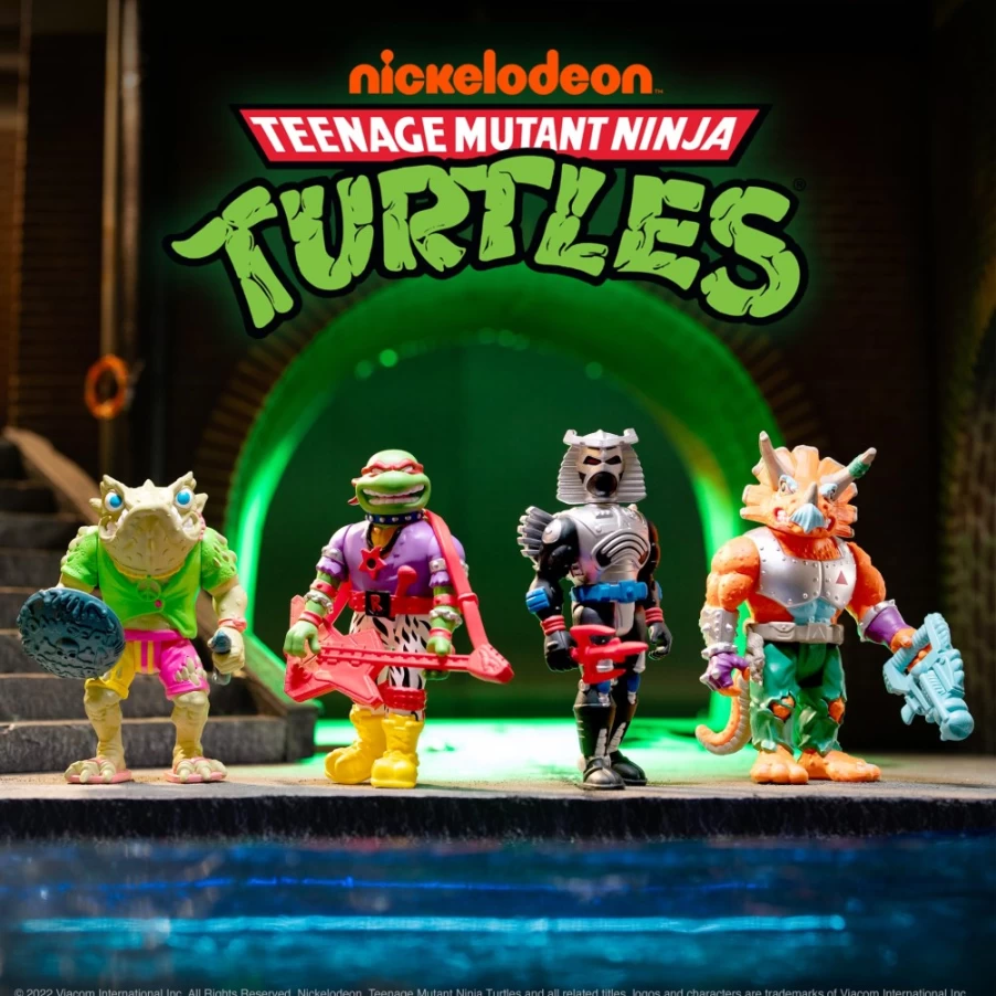 Super7 Teenage Mutant Ninja Turtles Reaction Figures Wave 6 - 4-Pack Collectible Set