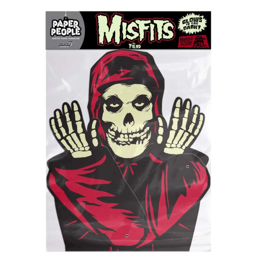 Super7 Misfits Paper People Red Fiend Action Figure Collectible