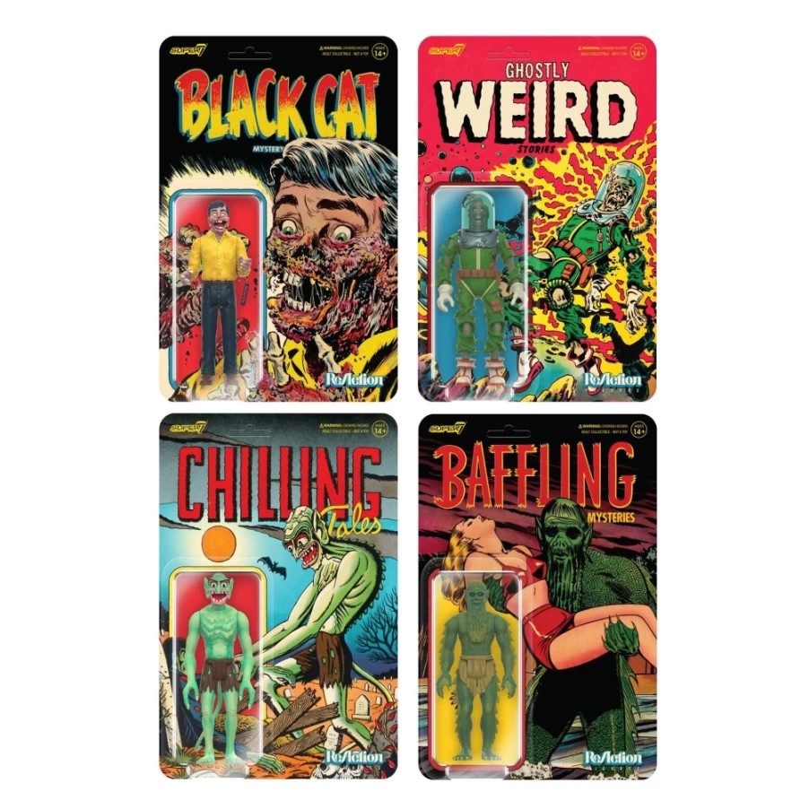 Super7 Pre-Code Horror Reaction Figures Wave 1 - 4-Piece Collector's Set