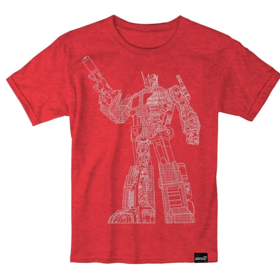 Super7 Transformers Optimus Prime Graphic Cut Away Design T-Shirt for Men & Women