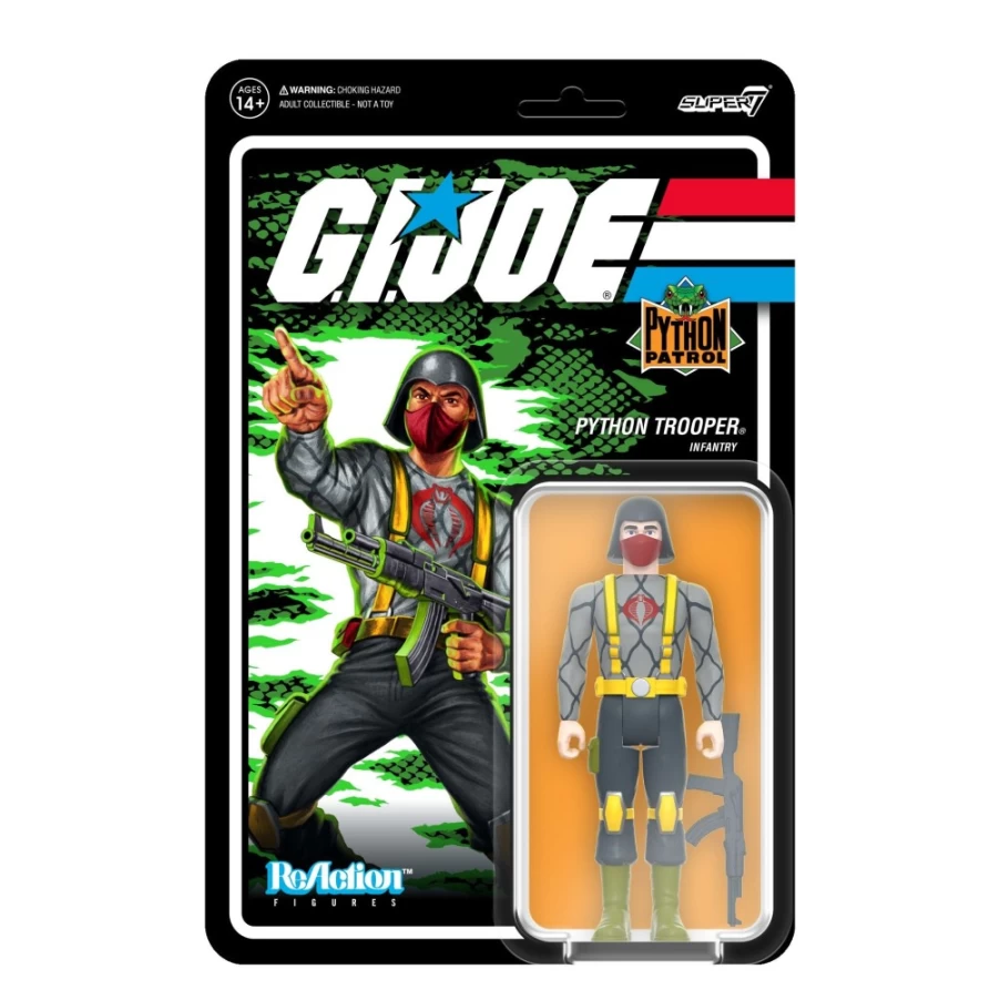 Super7 G.I. Joe Reaction Python Patrol Cobra Trooper Action Figure (Pink Variant)