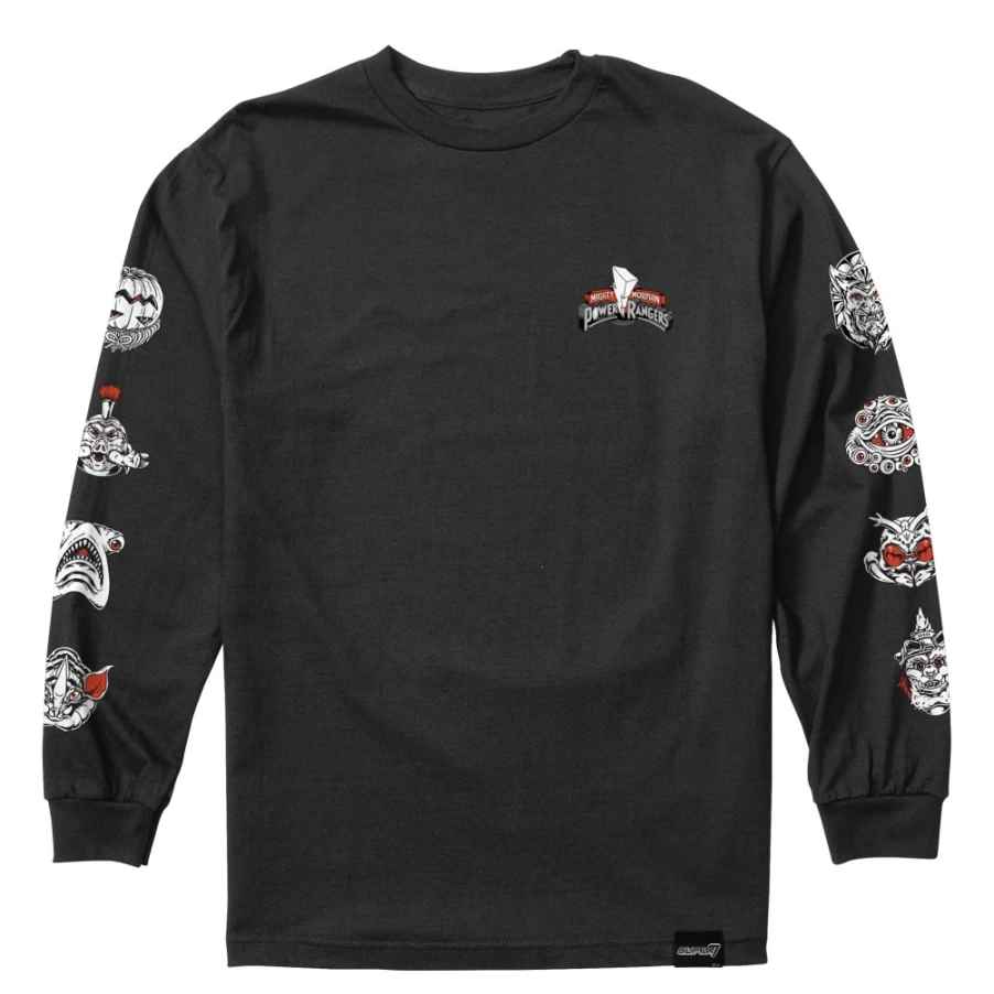 Super7 Mighty Morphin Power Rangers Villains Long Sleeve T-Shirt for Adults