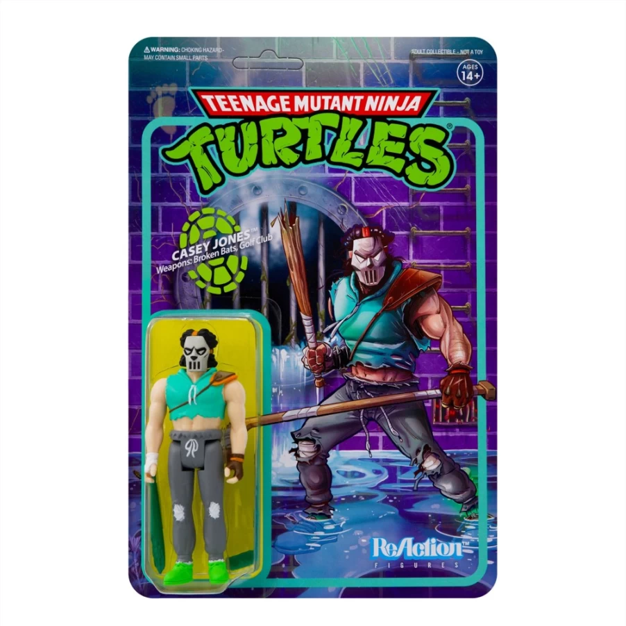 Super7 Teenage Mutant Ninja Turtles Reaction Figure Wave 3 - Casey Jones Collectible Action Figure